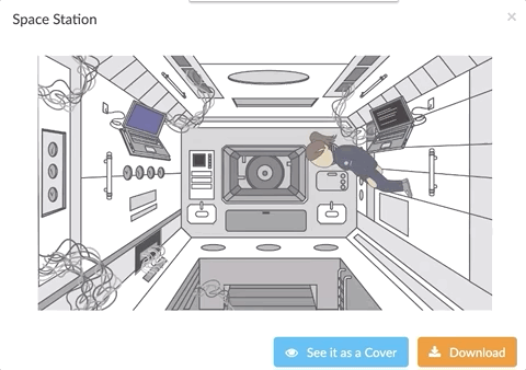 Animated space station clip